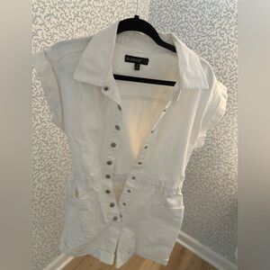 Blank NYC Cream DENIM romper - size S